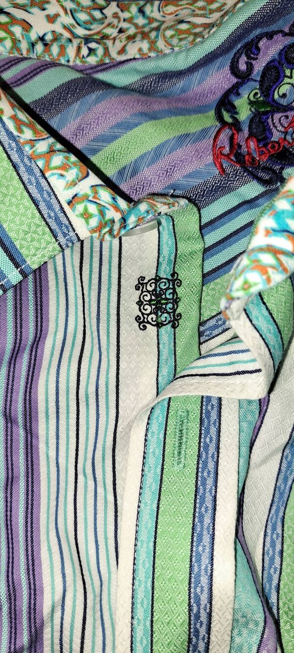 Robert Graham 2XLT Men's Multicolor Stripe Flip Cuff Shirt 100% Cotton Tall - Picture 11 of 13